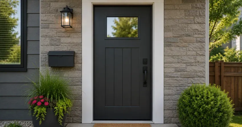 emergency door replacement Queensgate, Caledon installation in progress