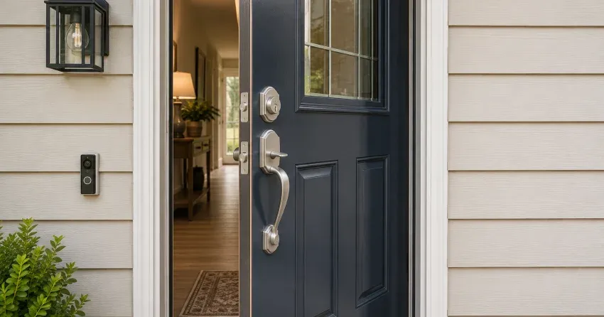 energy-efficient exterior door upgrade installation in McLeodville, Caledon