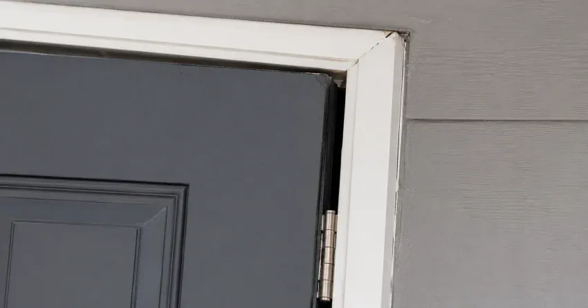technician tightening a loose door hinge in Humber, Caledon